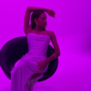 White strapless Dress